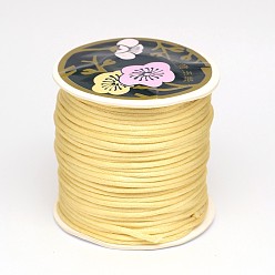 Лимонный шифон Нейлоновая нить, гремучий атласный шнур, лимонный шифон, 2 мм, около 76.55 ярдов (70 м) / рулон