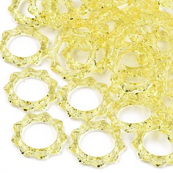 Gelb Transparente Acryl-Fingerringe, Sonne, Gelb, us Größe 8 (18.1 mm)