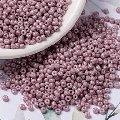 (RR599) Opaque Antique Rose Luster MIYUKI Round Rocailles Beads, Japanese Seed Beads, (RR599) Opaque Antique Rose Luster, 8/0, 3mm, Hole: 1mm, about 422~455pcs/bottle, 10g/bottle