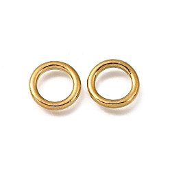 Real 18K Gold Plated 304 Stainless Steel Linking Rings, Round Ring, Ion Plating(IP), Real 18K Gold Plated, 12x2mm, Inner Diameter: 8mm