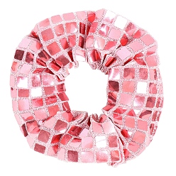 Pink Ткань и квадратная большая резинка для волос с ярким срезом, ободок для волос, розовые, 105 мм