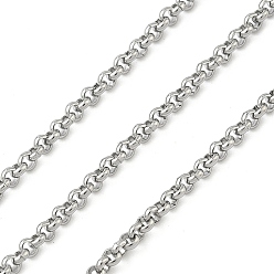 Нержавеющая Сталь Цвет 304 из нержавеющей стали цепи Роло, несварные, цвет нержавеющей стали, 2x0.8 мм, 2 м / шт