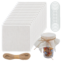 (52) Непрозрачная лаванда 10джутовый шнур, 30шт. хлопковых и льняных отпаривателей, 30шт резинки, разноцветные, 2 мм