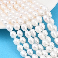 Папайя Оранжевый Нити из натурального культивированного пресноводного жемчуга, рис, класс 3а+, papayawhip, 8~9 мм, отверстие : 0.7 мм, около 32~37 шт / нитка, 13.39~13.98'' (34~35.5 см)