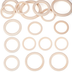 Цвет Древесины 10 деревянные соединительные кольца, круглые кольца, деревянные кольца макраме, деревесиные, 80~118x10~15 мм, внутренний диаметр: 59.5~89 мм