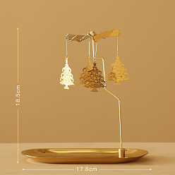 Дерево Железный вращающийся деревянный подсвечник, для любителей свечей, романтическая свадьба, Рождественская вечеринка (не включая поднос для полотенец), Шаблон дерева, 20.05 см