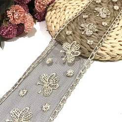 Бабочка Лента для вышивки из полиэстера, для упаковки свадебных подарков своими руками, бабочка, 3 дюйм (75 мм), 15 ярдов