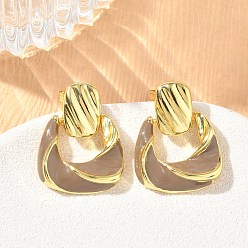 Kamel Ohrstecker aus Messing mit Emaille für Damen, Nuggets, langlebig überzogen, Gestell, Bleifrei und cadmium frei, golden, Kamel, 23x17 mm