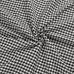 Black 2M Cotton Tartan Pattern Fabric, Clothing Accessories, Rectangle, Black, 1480x0.3mm
