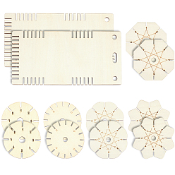 Мокасин 12шт. 6 виды деревянных дисков для плетения, для изготовления браслетов своими руками, мокасин, 80~240x80~120x3~4 мм, 2 шт / стиль