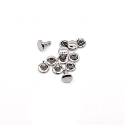Платина Латунные заклепки, с винтом, для кошелька сумка обувь панк-рок кожаный ремесленный ремень для одежды, платина, 12x6 мм