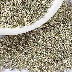 (RR4201) Duracoat Galvanized Silver MIYUKI Round Rocailles Beads, Japanese Seed Beads, 11/0, (RR4201) Duracoat Galvanized Silver, 15/0, 1.5mm, Hole: 0.7mm, about 250000pcs/pound