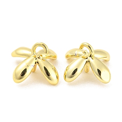 Настоящее золото 18K Латунный кубок жемчужный колышек, за половину пробурено бисера, без кадмия, без никеля и без свинца, цветок, реальный 18 k позолоченный, 7x12.5x12.5 мм, отверстие : 1.6 мм, штифты : 0.8 мм