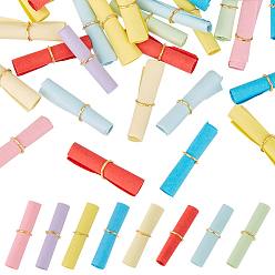 (52) Непрозрачная лаванда 400 шт 8 цвета мини-бутылка желаний бумага, с железным кольцом для украшения праздничного подарка, разноцветные, 25x6.5 мм, 50 шт / цвет