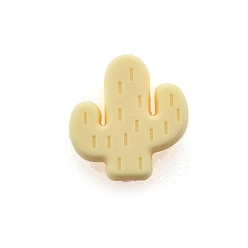 Trigo Perlas focales de silicona ecológicas de grado alimenticio, cactus, trigo, 25x23x8 mm, agujero: 2 mm