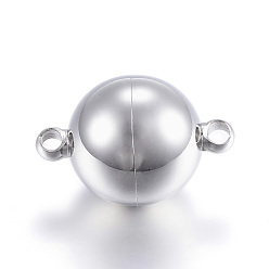 Нержавеющая Сталь Цвет Устойчивы к потускнению 304 магнитные застежки из нержавеющей стали с петлями, круглые, цвет нержавеющей стали, 24x16 мм, отверстие : 2.5 мм