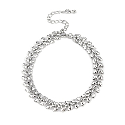 Платина Латунные браслеты с покрытием для женщин, долговечный, без свинца и без кадмия, бабочка, платина, 7-1/8 дюйм (18 см)