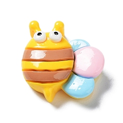 Перу Кабошоны из непрозрачной смолы с милыми насекомыми, с эмалью, Пчелы, Перу, 19x18.5x8 мм