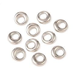 Platinum Plastic Pendants, Flat Round Charm, Platinum, 11x10.5x4mm, Hole: 5mm
