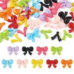 (52) Непрозрачная лаванда 14наборы 7цвета, краска для выпечки, непрозрачный акриловый шарик, бантом, разноцветные, 26.5x34.5x13 мм, отверстие : 1.8 мм, 2 комплектов / цвет