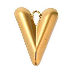Настоящее золото 18K Ионное покрытие (ip) 304 подвески из нержавеющей стали, шарма сердца, реальный 18 k позолоченный, 27.5x20x3.5 мм, отверстие : 2.4 мм