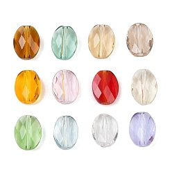 (52) Непрозрачная лаванда Стекло имитация австрийских хрустальных бусин, овальные, граненые, разноцветные, 8x6.5x3.5 мм, отверстие : 1.2 мм