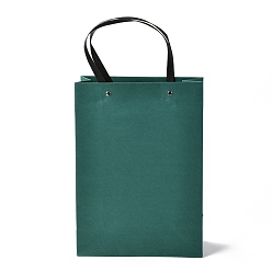 Темно-серый Прямоугольные бумажные пакеты, с нейлоновыми ручками, для подарочных пакетов и сумок, темно-серый, 23x0.4x32 см