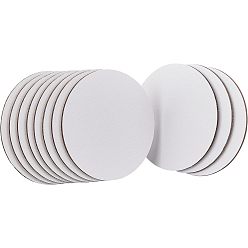 Белый Картины на холсте панно, с мелованной бумагой на обороте, пустые доски для рисования, для масляной и акриловой живописи, плоско-круглые, белые, 30x0.3 см