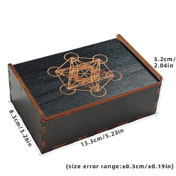 Autres Boite en bois, pour les colliers, Anneaux, boucles d'oreilles et pendentifs, rectangle, 13.3x8.3x5.2 cm