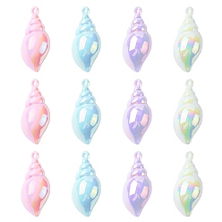 (52) Непрозрачная лаванда 20шт 4 цвета акриловые подвески, AB цвет, очарование раковины, разноцветные, 43.5x22x17 мм, отверстие : 2.5 мм, 5 шт / цвет