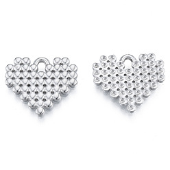 Stainless Steel Color Non-Tarnish 304 Stainless Steel Pendants, Heart, Stainless Steel Color, 18x20x1.5mm, Hole: 2mm