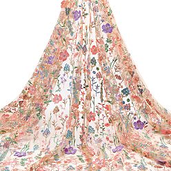 Темно-Золотистый 2 ярдов полиэстеровой вышивки 3 ткани с цветочным рисунком, поделки товары для рукоделия, темные золотарник, 1480x2 мм