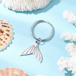 Fish Океанская тема 304 брелки из нержавеющей стали, цвет нержавеющей стали, рыба, 51 мм