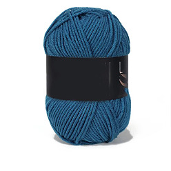 Морской Синий 4 пряжа из молочного акрилового волокна для тафтинговых ковриков, пряжа амигуруми, пряжа для вязания крючком, для свитера, шапки, носков, детских одеял, Marine Blue, 2.5 мм, около 113.74 ярдов (104 м) / моток