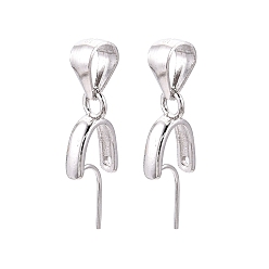 Платина Антикоррозийное покрытие родием 925 стерлинговое серебро ледорубы щипцы, платина, 15x2.5 мм, отверстие : 5x3.5 мм, штифты : 0.7 мм