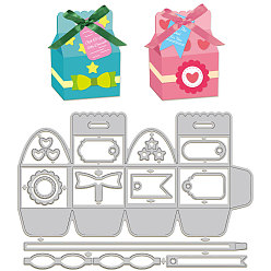 Box Углеродистая сталь разрезает трафареты, для diy scrapbooking, Фотоальбом, декоративная бумага для тиснения, цвет нержавеющей стали, коробка, 150x224x0.8 мм