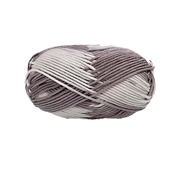 Розово-Коричневый 6-слойная пряжа из молочного хлопка и акрилового волокна, для ткачества, вязание крючком, сегмент окрашенный, розово-коричневый, 3 мм, около 174.98 ярдов (160 м) / моток