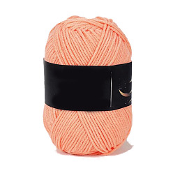 Коралловый 4 пряжа из молочного акрилового волокна для тафтинговых ковриков, пряжа амигуруми, пряжа для вязания крючком, для свитера, шапки, носков, детских одеял, коралл, 2.5 мм, около 113.74 ярдов (104 м) / моток