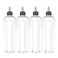 Clear Transparent Plastic Bottle, with Twist Cap and Graduated Measurement, for Liquids, Inks, Oils, Arts and Crafts, Clear, 239mm, Capacity: 500ml