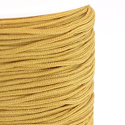 Goldenrod Nylon Thread, Chinese Knotting Cord, Goldenrod, 0.4mm, about 174.98 Yards(160m)/Roll