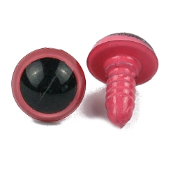 Фуксиновый Пластиковые глаза куклы, ремесленные защитные глаза, с распоркой, для изготовления кукол, полукруглый, красно-фиолетовые, 12 мм