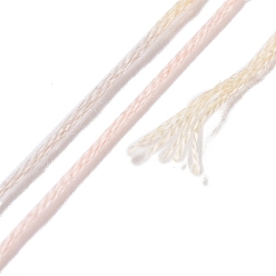 Bisque 10 Skeins 6-Ply Polyester Embroidery Floss, Cross Stitch Threads, Segment Dyed, Bisque, 0.5mm, about 8.75 Yards(8m)/skein