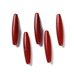 (123L) Белый крем непрозрачный блеск Непрозрачные акриловые бусины, два тона, двухконусные, огнеупорный кирпич, 28x6 мм, отверстие : 1.8 мм, Около 819 шт / 500 г