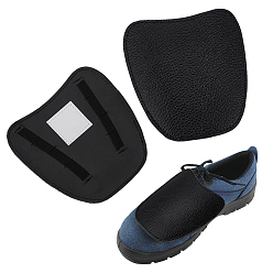 Черный Защитная пластина из коровьей кожи для защиты от ударов, для защиты подъема, чёрные, 128x126x2.5 мм