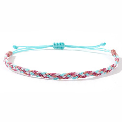 Голубой Плетеные браслеты из хлопкового шнура для мужчин и женщин, голубой, 11 дюйм (28 см)