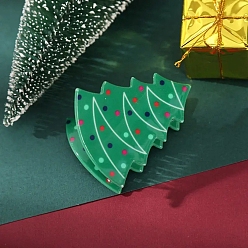 Рождественская елка Пластиковые заколки для волос на рождественскую тематику, аксессуары для волос для женщин и девочек, рождественская елка, 70 мм