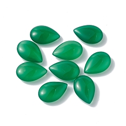 Green Natural Green Onyx Agate Beads, No Hole/Undrilled, Dyed & Heated, Teardrop, Green, 17.5x12x5mm