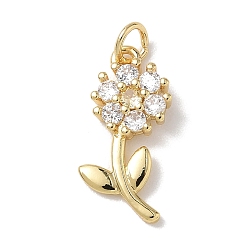 Прозрачный Латунные микро проложить кубического циркония подвески, , стойки покрытие, долговечный, без кадмия и без свинца, реальный 18 k позолоченный, прозрачные, 20.5x10x3 мм, отверстие : 3.5 мм