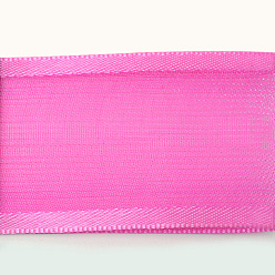 Magenta 100 Yards Polyester Organza Ribbon with Satin Edge, Magenta, 3/8 inch(9mm)