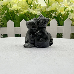 Лабрадорита Скульптурные украшения из натурального лабрадорита, для украшения стола домашнего офиса, кошка, 40 мм